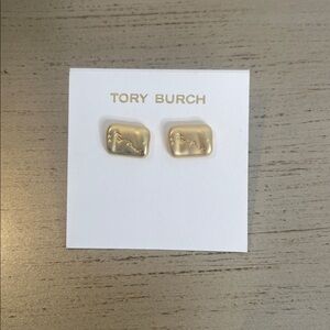 Tory Burch Gold-Tone Square Earrings